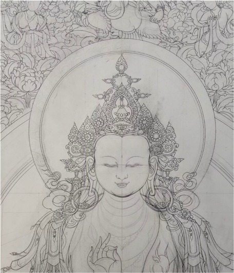 磨布與白描階段